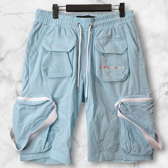 Life Code Shorts Men’s Large Taslan Utility Cargo Pocket Tech Wear - Picture 13 of 13